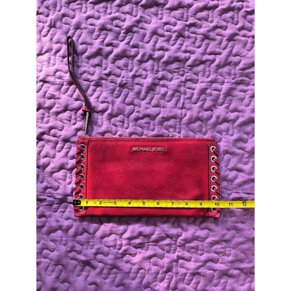 Michael Kors Red Suede Clutch - Picture 8 of 8